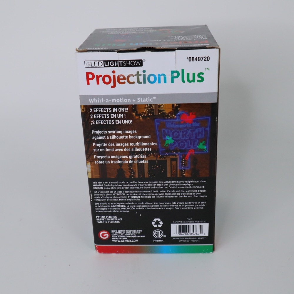 Lightshow Projection Christmas Holiday North Pole Whirl-a-Motion LED Spotlight - Picture 5 of 9